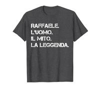 Nome Raffaele. l'Uomo. Il Mito. La Leggenda Maglietta, Uomo, Grigio Scuro, 4XL