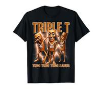 Nome Rap dei Tung Sahur Lightning Strike Bootleg Triple T Maglietta