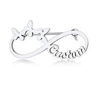 Nome Spilla Pin Love Endless Infinity Personalizzato in acciaio inossidabile Monogramma personalizzato Spilla iniziale Charm Wrap Gifts for Girl Women