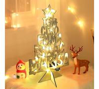 Nomi di famiglia personalizzati, regalo di Natale in legno, decorazioni per alberi di Natale personalizzate 2021 con luce a LED, decorazioni natalizie, nomi dei bambini, nomi tagliati al laser