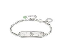 Nomination - Bracciale Donna Charm Cuore, Collezione Talismani in Argento 925 e Avventurina Verde, Incisione La fortuna mi accompagni…, 15,50-19 cm, Regalo Donna, Confezione Originale