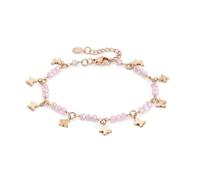 Nomination - Bracciale Donna Charm Farfalla, Collezione Mon Amour in Acciaio e Cristalli, Finitura Oro Rosa, Lunghezza Regolabile 16-19 cm, Elegante, Regalo Donna, Confezione Originale