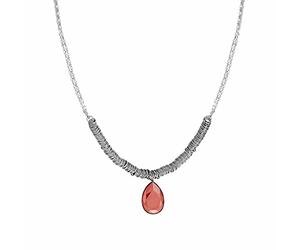 Nomination Collana da donna Allure in Acciaio con Zircone Rosso, lunghezza 45 regolabile fino a 54 cm. Made in Italy.