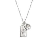 Nomination - Collana Donna Charm Cuore, Collezione Talismani in Argento 925 e Quarzo Rosa, Incisione Nella mia vita ci sia…, Regolabile 42-47 cm, Elegante, Regalo Donna, Confezione Originale