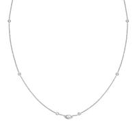 Nomination | Collana Donna Collezione Bella - Chiusura a Moschettone - Argento 925 e Cubic Zirconia a Forma di Navette - Made in Italy - 42-46 cm
