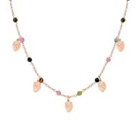 Nomination | Collana Donna Collezione Mon Amour - Chiusura a Moschettone - Acciaio, Argento 925 e Cristalli Colorati con Pendenti a forma di Fragola - Made in Italy - 38/42 cm (Oro Rosa Fragola)