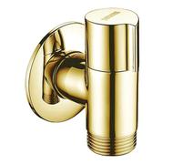nomona Valvola per elettrodomestici con prevenzione del riflusso per macchine Wahing, valvola angolare in ottone massiccio per lavastoviglie, attacco maschio G1/2" a maschio G3/4" (oro spazzolato)