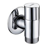 nomona Valvola per elettrodomestici per lavatrici, Valvola per dispositivo da G1/2 pollici a G3/4 pollici, Valvola angolare in ottone massiccio a parete per lavastoviglie, Valvola dell'acqua con