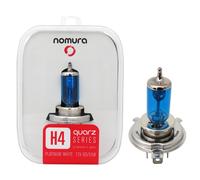 NOMURA Lampadine Alogene H4 5200K +100% Luminosità - Fascio Luce Esteso, Omologate ECE R37 1pz