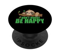 Non affrettarti, sii felice, bradipo pigro PopSockets PopGrip Adesivo