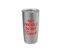 Non amichevole Non toccare, Persone divertenti Persona, Introverso Bicchiere termico in acciaio inox doppia parete