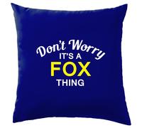 Non Ansia It's A Fox Cosa Cuscino Cognome Personalizzato Nome Famiglia Cover