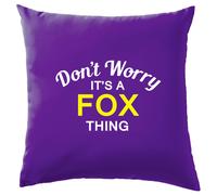 Non Ansia It's A Fox Cosa Cuscino Cognome Personalizzato Nome Famiglia Cover