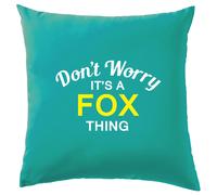 Non Ansia It's A Fox Cosa Cuscino Cognome Personalizzato Nome Famiglia Cover