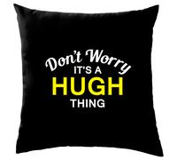 Non Ansia It's A Hugh Cosa Cuscino Cognome Personalizzato Nome Famiglia Cover
