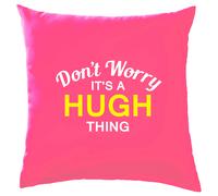 Non Ansia It's A Hugh Cosa Cuscino Cognome Personalizzato Nome Famiglia Cover