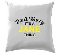Non Ansia It's A Jane Cosa Cuscino Cognome Personalizzato Nome Famiglia Cover