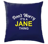 Non Ansia It's A Jane Cosa Cuscino Cognome Personalizzato Nome Famiglia Cover