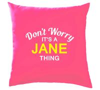 Non Ansia It's A Jane Cosa Cuscino Cognome Personalizzato Nome Famiglia Cover