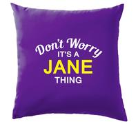 Non Ansia It's A Jane Cosa Cuscino Cognome Personalizzato Nome Famiglia Cover