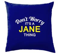 Non Ansia It's A Jane Cosa Cuscino Cognome Personalizzato Nome Famiglia Cover
