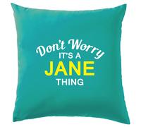Non Ansia It's A Jane Cosa Cuscino Cognome Personalizzato Nome Famiglia Cover