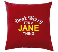 Non Ansia It's A Jane Cosa Cuscino Cognome Personalizzato Nome Famiglia Cover
