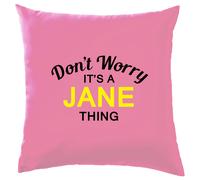 Non Ansia It's A Jane Cosa Cuscino Cognome Personalizzato Nome Famiglia Cover