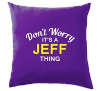 Non Ansia It's A Jeff Cosa Cuscino Cognome Personalizzato Nome Famiglia Cover
