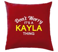Non Ansia It's A Kayla Cosa Cuscino Cognome Personalizzato Nome Famiglia Cover