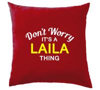 Non Ansia It's A Laila Cosa Cuscino Cognome Personalizzato Nome Famiglia Cover