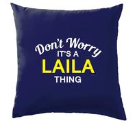 Non Ansia It's A Laila Cosa Cuscino Cognome Personalizzato Nome Famiglia Cover