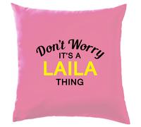 Non Ansia It's A Laila Cosa Cuscino Cognome Personalizzato Nome Famiglia Cover