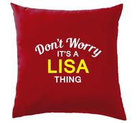 Non Ansia It's A Lisa Cosa Cuscino Cognome Personalizzato Nome Famiglia Cover
