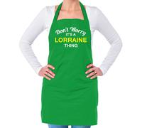 Non Ansia It's A Lorraine Cosa Unisex Adulti Grembiule Cognome Su Nome