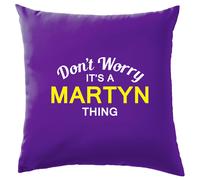 Non Ansia It's A Martyn Cosa Cuscino Cognome Personalizzato Nome Famiglia