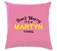 Non Ansia It's A Martyn Cosa Cuscino Cognome Personalizzato Nome Famiglia