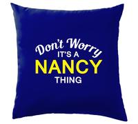 Non Ansia It's A Nancy Cosa Cuscino Cognome Personalizzato Nome Famiglia Cover