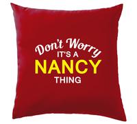 Non Ansia It's A Nancy Cosa Cuscino Cognome Personalizzato Nome Famiglia Cover