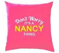 Non Ansia It's A Nancy Cosa Cuscino Cognome Personalizzato Nome Famiglia Cover