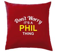 Non Ansia It's A Phil Cosa Cuscino Cognome Personalizzato Nome Famiglia Cover