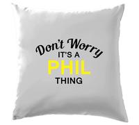Non Ansia It's A Phil Cosa Cuscino Cognome Personalizzato Nome Famiglia Cover