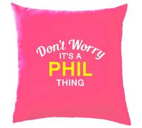 Non Ansia It's A Phil Cosa Cuscino Cognome Personalizzato Nome Famiglia Cover