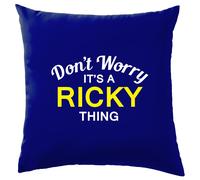Non Ansia It's A Ricky Cosa Cuscino Cognome Personalizzato Nome Famiglia Cover