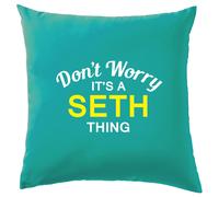 Non Ansia It's A Seth Cosa Cuscino Cognome Personalizzato Nome Famiglia Cover