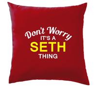 Non Ansia It's A Seth Cosa Cuscino Cognome Personalizzato Nome Famiglia Cover