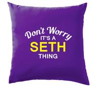 Non Ansia It's A Seth Cosa Cuscino Cognome Personalizzato Nome Famiglia Cover