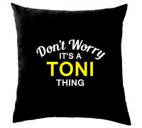 Non Ansia It's A Toni Cosa Cuscino Cognome Personalizzato Nome Famiglia Cover