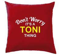 Non Ansia It's A Toni Cosa Cuscino Cognome Personalizzato Nome Famiglia Cover