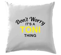 Non Ansia It's A Toni Cosa Cuscino Cognome Personalizzato Nome Famiglia Cover